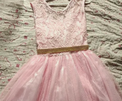 Vestido de Festa Infantil Rosa- Usado